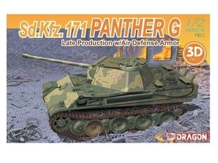 Dragon - Sd.Kfz. 171 Panther G Late Production w/Air Defense Armor, 1/72, 7696 цена и информация | Конструкторы и кубики | kaup24.ee