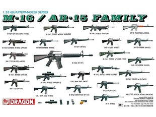 Dragon - M-16 / AR-15 Family, 1/35, 3801 цена и информация | Конструкторы и кубики | kaup24.ee