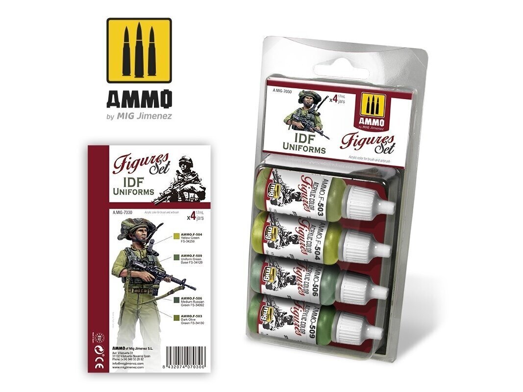 Akrüülvärvide komplekt Ammo, IDF uniforms, 7030 hind ja info | Kunstitarbed, voolimise tarvikud | kaup24.ee