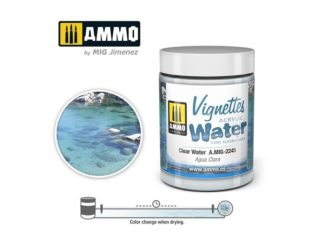 Akrüülvesi Ammo, Clear water, 100ml, 2245 hind ja info | Kunstitarbed, voolimise tarvikud | kaup24.ee