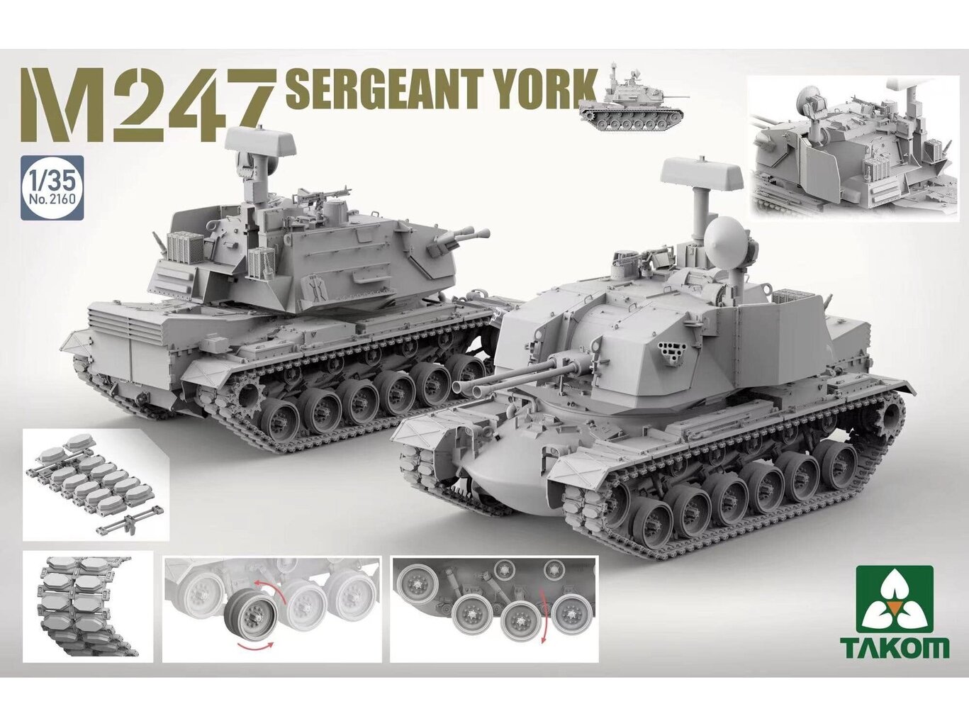 Takom - M247 Sergeant York, 1/35, 2160 hind ja info | Klotsid ja konstruktorid | kaup24.ee