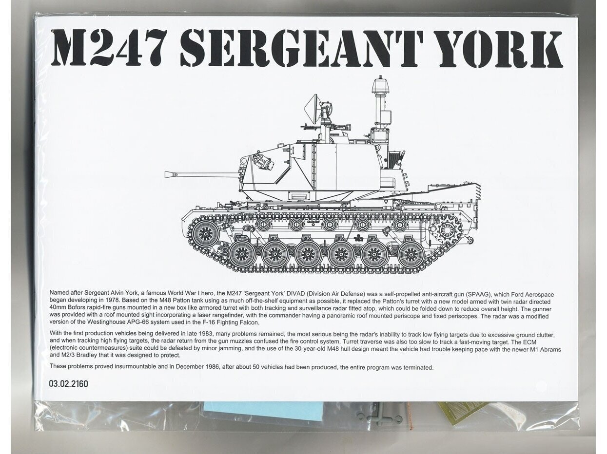 Takom - M247 Sergeant York, 1/35, 2160 hind ja info | Klotsid ja konstruktorid | kaup24.ee