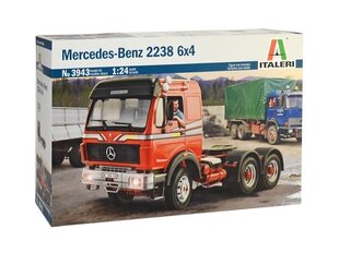 Italeri - Mercedes-Benz 2238 6x4, 1/24, 3943 hind ja info | Klotsid ja konstruktorid | kaup24.ee