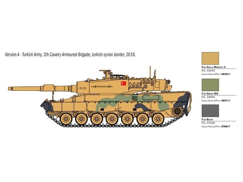 Italeri - Leopard 2A4, 1/35, 6559 hind ja info | Klotsid ja konstruktorid | kaup24.ee