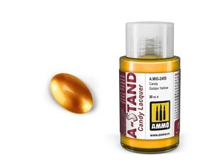 Краска  Ammo Mig A-Stand Candy Golden Yellow 2455, 30 мл цена и информация | Принадлежности для рисования, лепки | kaup24.ee
