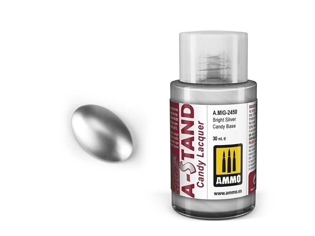 Värv Ammo Mig A-Stand Bright Silver Candy Base 2450, 30 ml цена и информация | Kunstitarbed, voolimise tarvikud | kaup24.ee