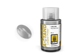 Грунтовка Ammo Mig A-Stand Grey Gloss Primer 2355, 30 мл цена и информация | Принадлежности для рисования, лепки | kaup24.ee