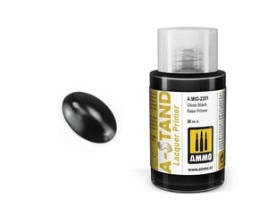 Грунтовка Ammo Mig A-Stand Gloss Black Base Primer 2351, 30 мл цена и информация | Принадлежности для рисования, лепки | kaup24.ee