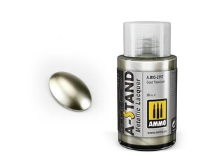 Краска Ammo Mig A-Stand Gold Titanium 2317, 30 мл цена и информация | Принадлежности для рисования, лепки | kaup24.ee
