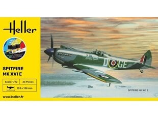 Heller - Spitfire Mk XVI E mudeli komplekt, 1/72, 56282 цена и информация | Конструкторы и кубики | kaup24.ee
