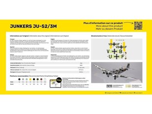 Heller - Junkers Ju-52/3M mudeli komplekt, 1/72, 56380 hind ja info | Klotsid ja konstruktorid | kaup24.ee