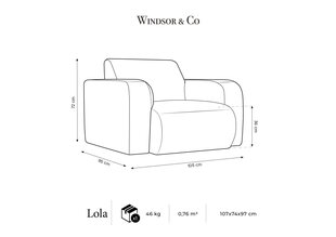 Tugitool Windsor & Co Lola, roosa hind ja info | Tugitoolid | kaup24.ee