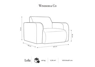 Кресло Windsor & Co Lola, белый цвет цена и информация | Кресла в гостиную | kaup24.ee
