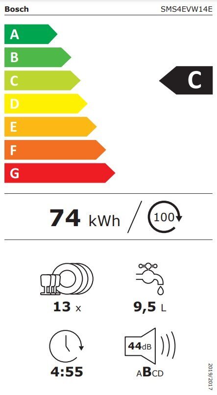 Bosch SMS4EVW14E hind ja info | Nõudepesumasinad | kaup24.ee