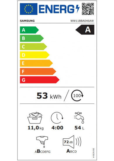 Samsung WW11BBA046AWLE hind ja info | Pesumasinad | kaup24.ee