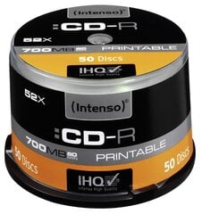 Пластинки Intenso CD-R 80 / 700MB1x50 цена и информация | Виниловые пластинки, CD, DVD | kaup24.ee
