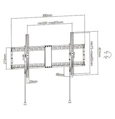 Gembird WM-90T-01, 43-90" цена и информация | Кронштейны и крепления для телевизоров | kaup24.ee