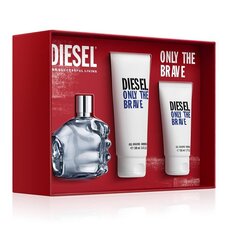 Подарочный набор для мужчин Diesel Only the Brave: духи EDT, 75 мл + гель для душа, 100 мл + гель для душа, 50 мл цена и информация | Масла, гели для душа | kaup24.ee