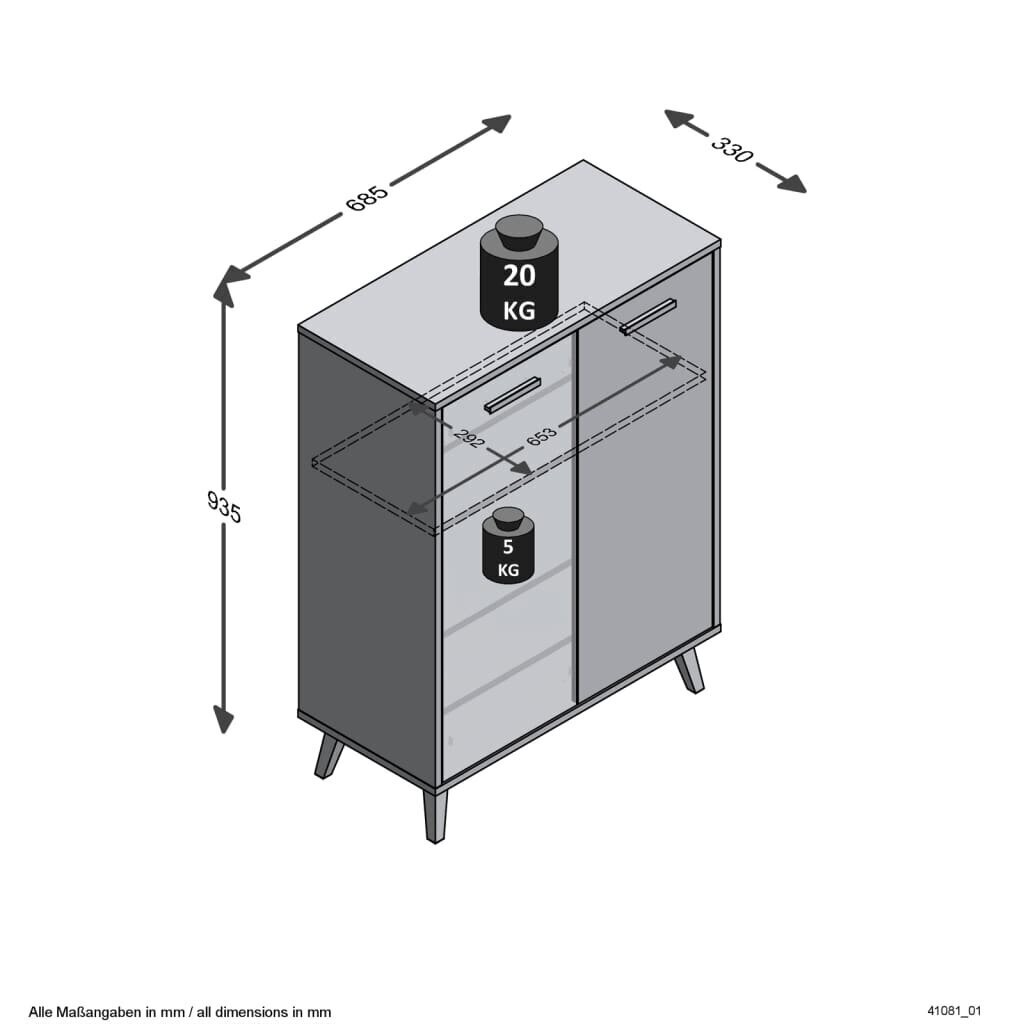 Kingakapp FMD Mobel, 68,5x33x93,5cm, pruun цена и информация | Jalatsikapid, jalatsiriiulid | kaup24.ee