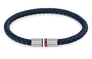 Tommy Hilfiger Темно-синий кожаный мужской браслет Infinity 2790460 sTH1304 цена и информация | Мужские украшения | kaup24.ee