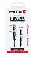 Swissten Kevlar 4in1 3A цена и информация | Кабели для телефонов | kaup24.ee