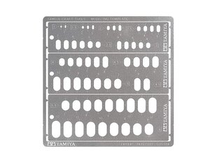 Шаблон для моделирования Tamiya - Modelling Template (Rounded Rectangles, 1-6 мм), 74154 цена и информация | Принадлежности для рисования, лепки | kaup24.ee