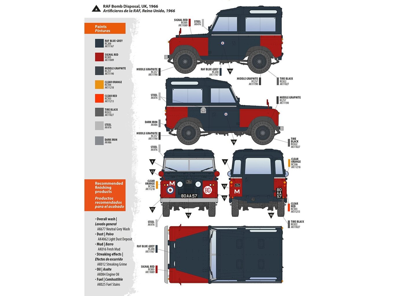 Mudelikomplekt AK Interactive, Land Rover 88 Series IIA Station Wagon, 1/35, AK35013 hind ja info | Klotsid ja konstruktorid | kaup24.ee