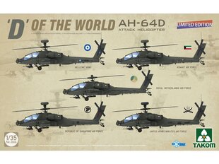 Mudelikomplekt Takom, "D" of the World AH-64D Apache Longbow Attack Helicopter | Limited Edition, 1/35, 2606 hind ja info | Klotsid ja konstruktorid | kaup24.ee