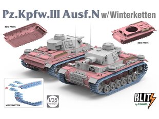 Takom - Pz.Kpfw. Ill Ausf. N w/Winterketten, 1/35, 8011 цена и информация | Конструкторы и кубики | kaup24.ee