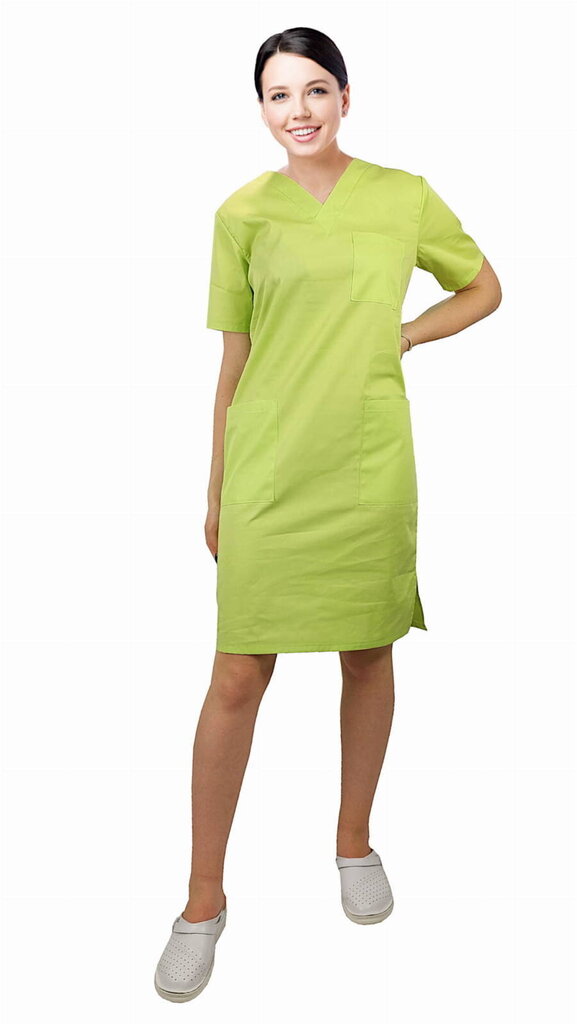 Meditsiiniline kleit, laimiroheline 9235-12 hind ja info | Meditsiiniriided | kaup24.ee