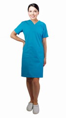 Meditsiiniline kleit, türkiissinine 9326-12 цена и информация | Медицинская одежда | kaup24.ee