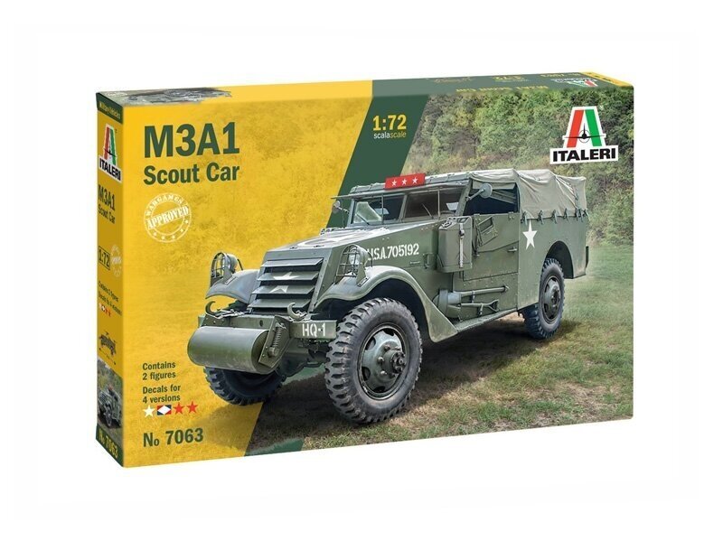 Mudelkomplekt Italeri M3A1 Scout Car, 1/72, 7063 hind ja info | Klotsid ja konstruktorid | kaup24.ee