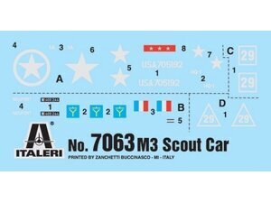 Mudelkomplekt Italeri M3A1 Scout Car, 1/72, 7063 hind ja info | Klotsid ja konstruktorid | kaup24.ee