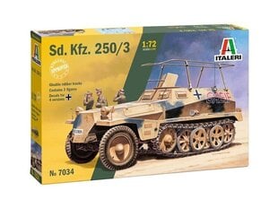 Mudelkomplekt Italeri Sd.Kfz. 250/3, 1/72, 7034 hind ja info | Klotsid ja konstruktorid | kaup24.ee