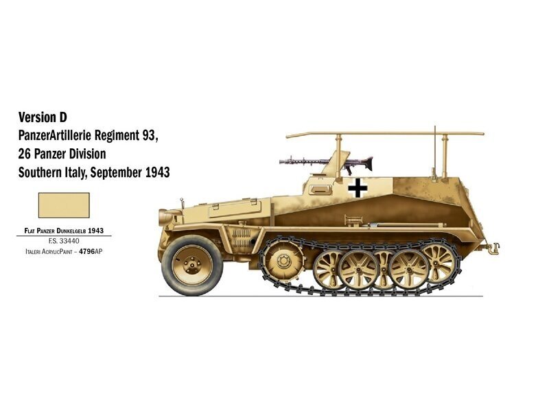 Mudelkomplekt Italeri Sd.Kfz. 250/3, 1/72, 7034 hind ja info | Klotsid ja konstruktorid | kaup24.ee