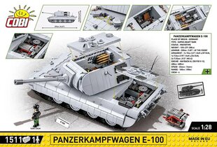 Конструктор COBI - Panzerkampfwagen E-100, 1/28, 2572 цена и информация | Конструкторы и кубики | kaup24.ee