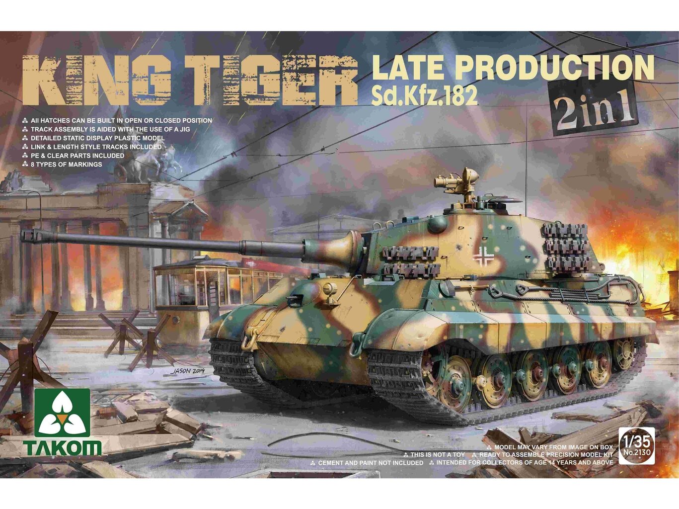 Mudelkomplekt Takom Sd.Kfz. 182 King Tiger Late Production 2 in 1, 1/35, 2130 hind ja info | Klotsid ja konstruktorid | kaup24.ee