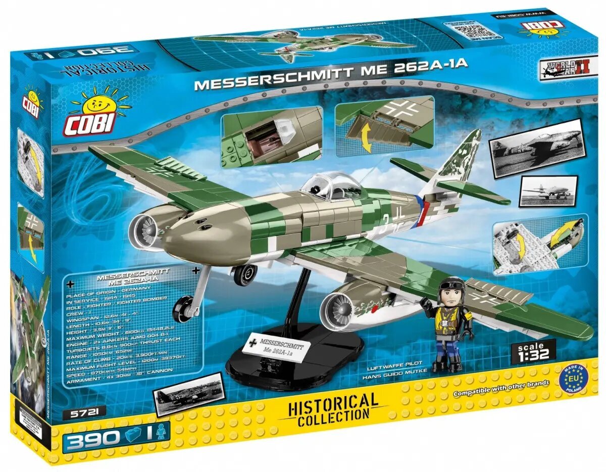 Plokid Messerschmitt Me262 A-1a hind ja info | Klotsid ja konstruktorid | kaup24.ee