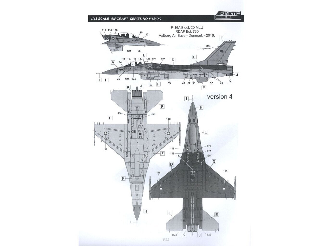 Mudelkomplekt Kinetic F-16A MLU NATO Viper, 1/48, 48100 hind ja info | Klotsid ja konstruktorid | kaup24.ee