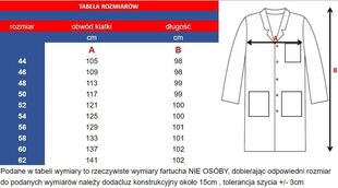 Meditsiiniline jakk meestele, valge цена и информация | Медицинская одежда | kaup24.ee