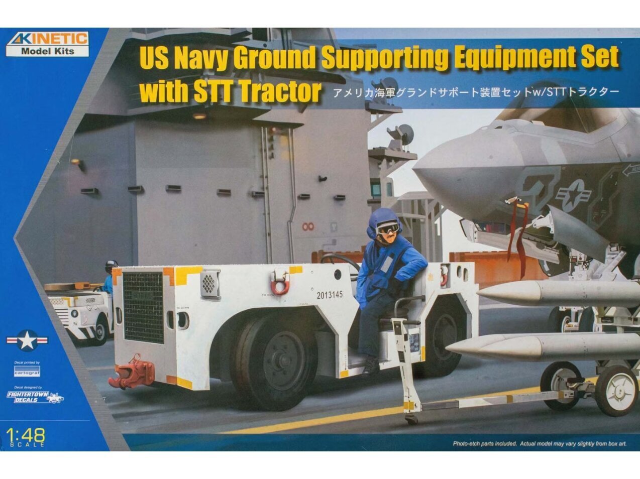 KINETIC - US Navy Ground Supporting Equipment Set with STT Tractor, 1/48, 48115 hind ja info | Klotsid ja konstruktorid | kaup24.ee