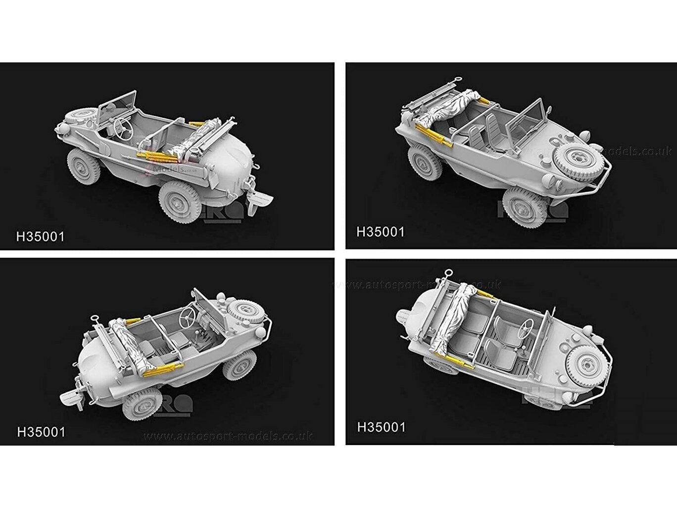 Hero Hobby Kits - German Pkw.K2s Schwimmwagen Type 166, 1/35, H35001 hind ja info | Klotsid ja konstruktorid | kaup24.ee