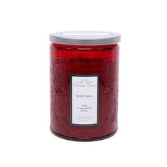 Свеча в стеклянном стакане ROMANTIC TIMES, D8xH11 см, с крышкой, красный (аромат - BLACK POMEGRANATE) цена и информация | Подсвечники, свечи | kaup24.ee