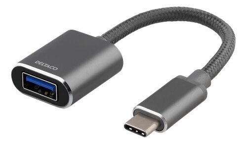 Deltaco, USB-C/USB-A, 11 cm hind ja info | USB jagajad, adapterid | kaup24.ee