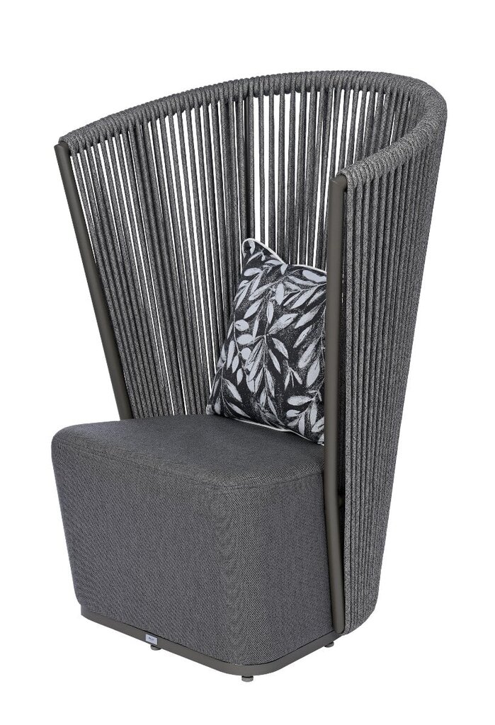 CHAIR SERENITY HIGH BACK 80X87X120CM ALUMINIUM TAUPE FABRIC OLEFIN GREY hind ja info | Aiatoolid | kaup24.ee