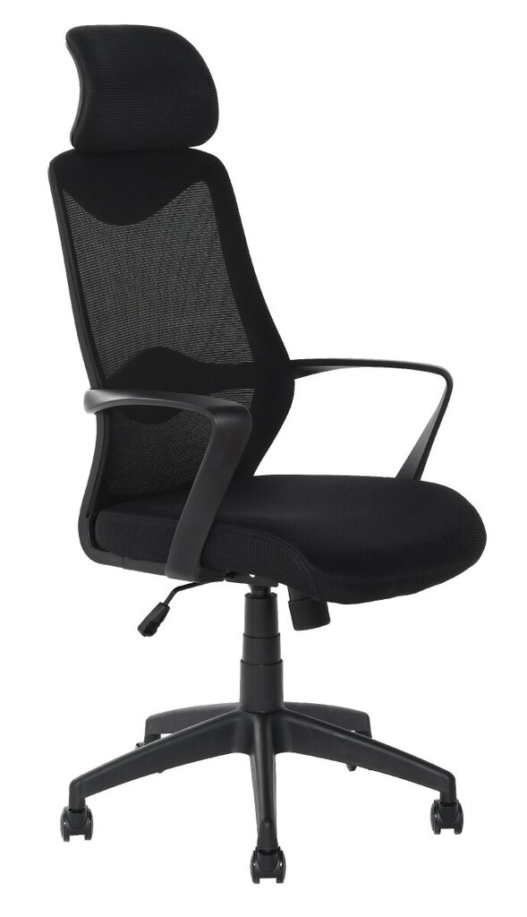 Black swivel swivel office armchair цена и информация | Kontoritoolid | kaup24.ee