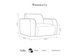 Кресло Windsor & Co Lola, бежевый цвет цена и информация | Кресла | kaup24.ee