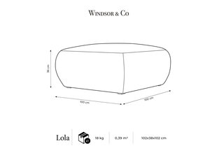 Пуф Windsor & Co  Lola, розовый цвет цена и информация | Кресла-мешки и пуфы | kaup24.ee