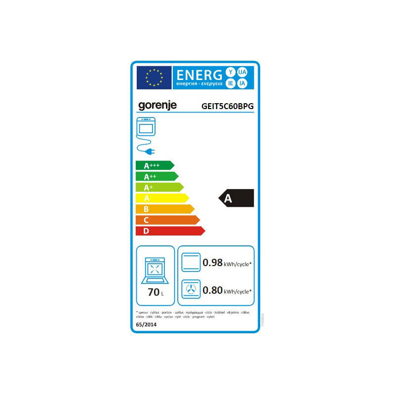 Gorenje GEIT5C60BPG цена и информация | Elektripliidid | kaup24.ee