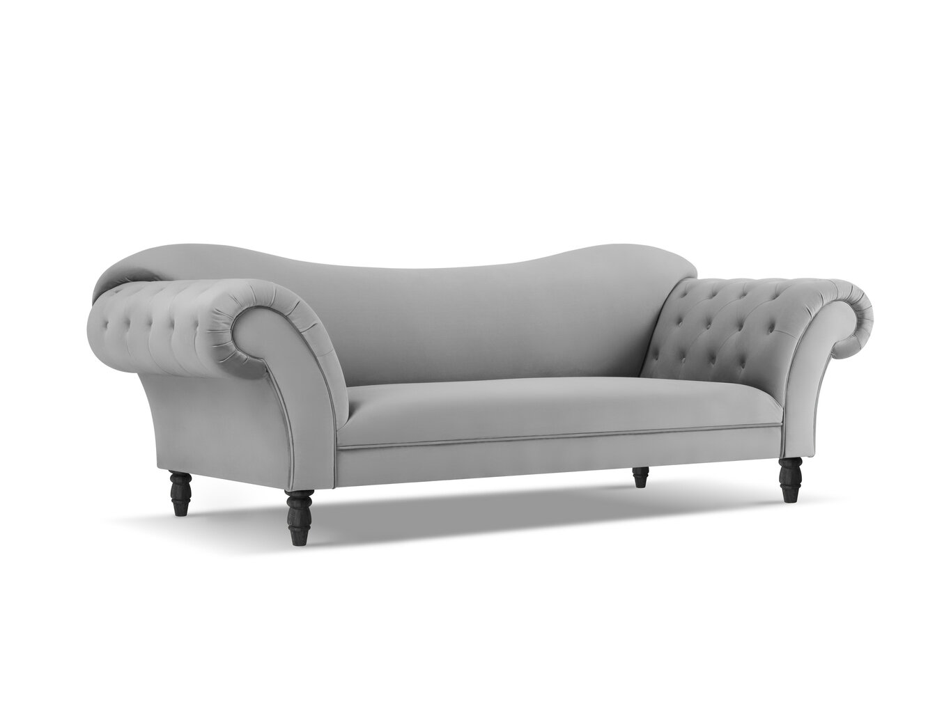 Sofa Windsor & Co Juno, 236x96x86 cm, hall/must цена и информация | Diivanid ja diivanvoodid | kaup24.ee